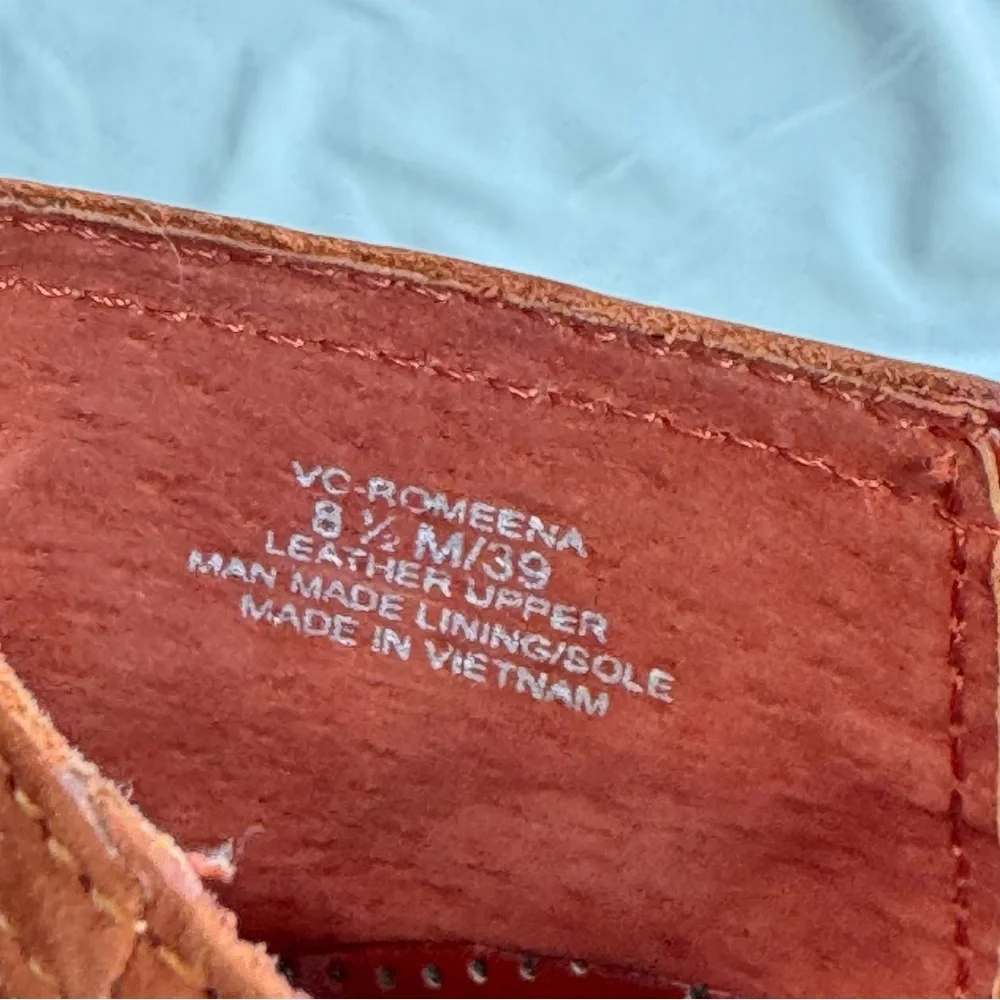 Vince Camuto Leather Romeena Huarache Style Platform Flats